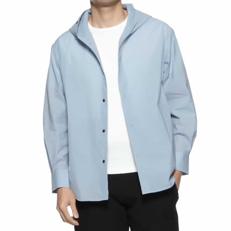 BARNEYS NEW YORK フード付きシャツ BLUE