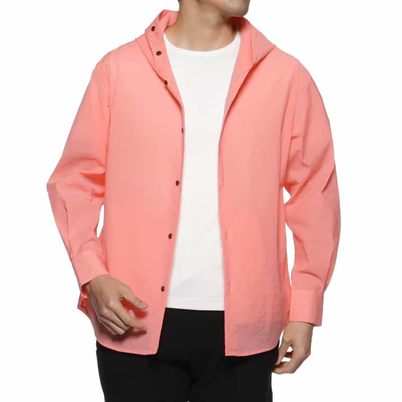 BARNEYS NEW YORK フード付きシャツ PINK