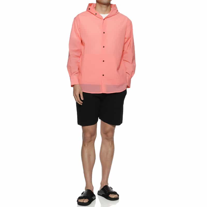 BARNEYS NEW YORK フード付きシャツ PINK