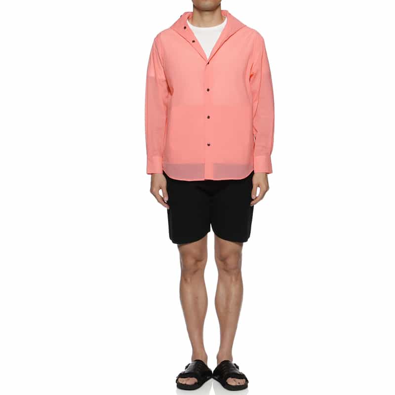 BARNEYS NEW YORK フード付きシャツ PINK