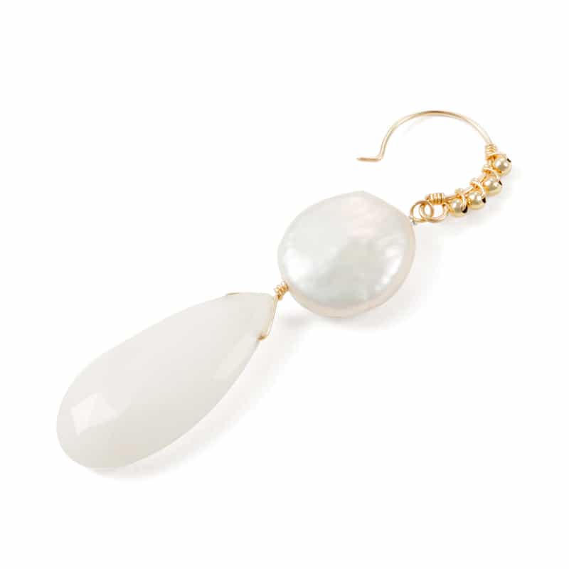 LA SOEUR LA SOEUR＜ラ スール＞バーニーズ　ニューヨーク限定ピアス （淡水パール×ホワイトジェード） NONE(0000)