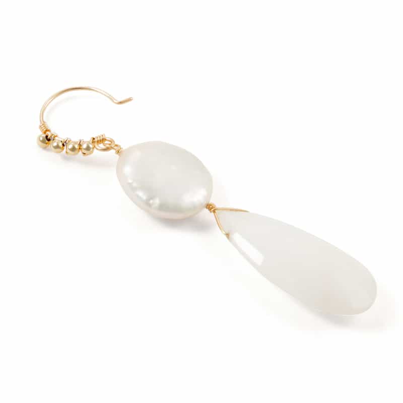 LA SOEUR LA SOEUR＜ラ スール＞バーニーズ　ニューヨーク限定ピアス （淡水パール×ホワイトジェード） NONE(0000)