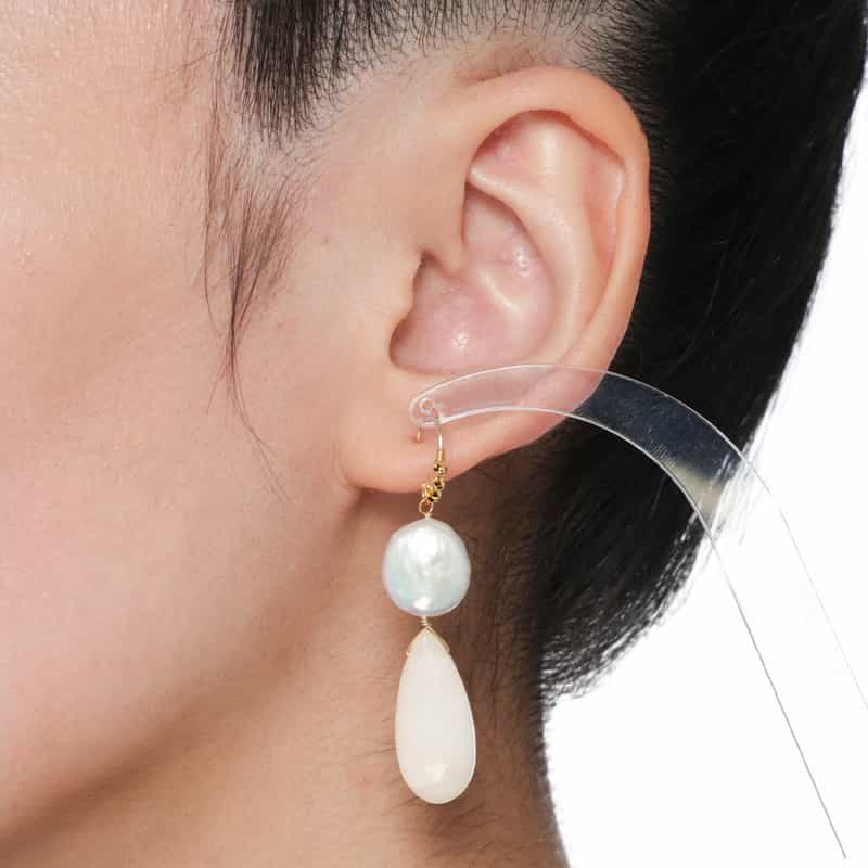 LA SOEUR LA SOEUR＜ラ スール＞バーニーズ　ニューヨーク限定ピアス （淡水パール×ホワイトジェード） NONE(0000)