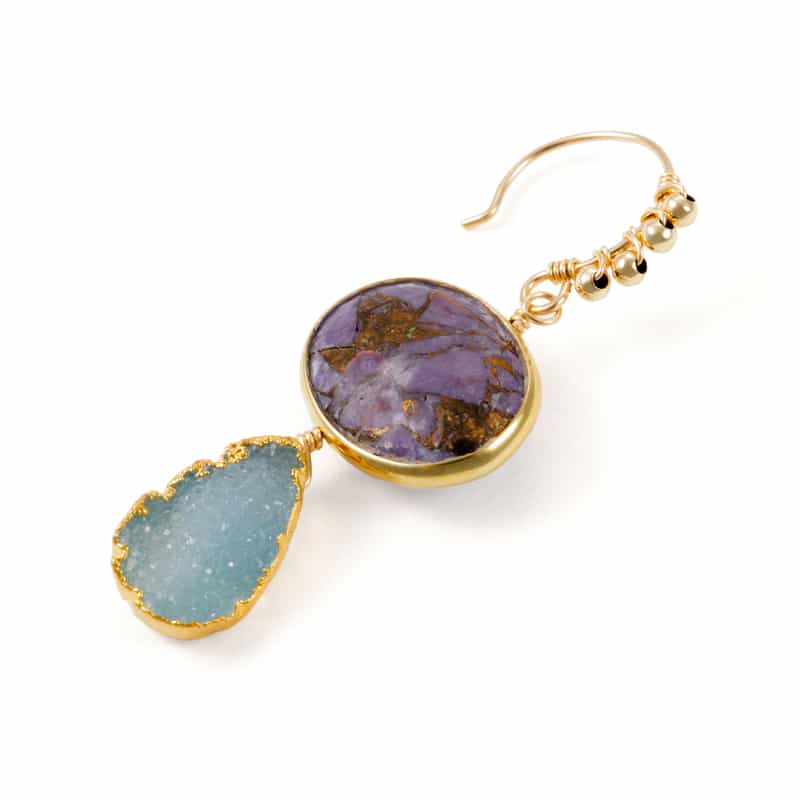 LA SOEUR LA SOEUR<ラ スール>バーニーズ ニューヨーク限定ピアス (パープルミックスストーン×ドゥルージー) NONE(0000)