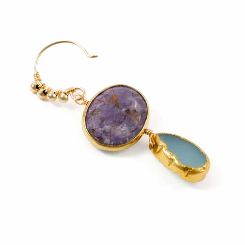 LA SOEUR LA SOEUR<ラ スール>バーニーズ ニューヨーク限定ピアス (パープルミックスストーン×ドゥルージー) NONE(0000)