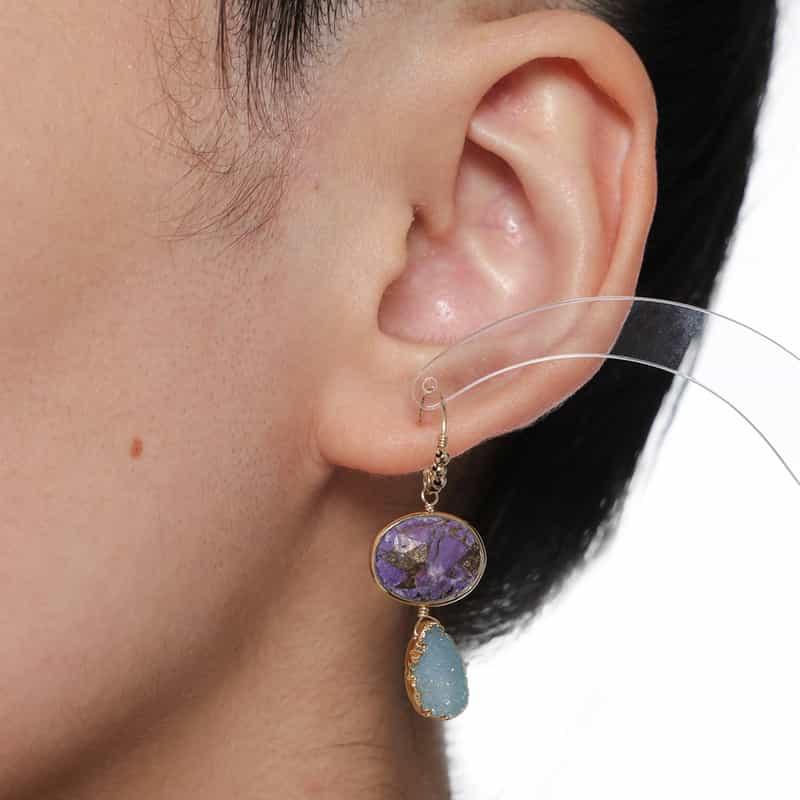 LA SOEUR LA SOEUR<ラ スール>バーニーズ ニューヨーク限定ピアス (パープルミックスストーン×ドゥルージー) NONE(0000)