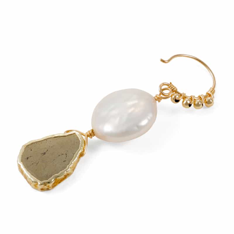 LA SOEUR LA SOEUR＜ラ スール＞バーニーズ　ニューヨーク限定ピアス （淡水パール×パイライト） NONE(0000)