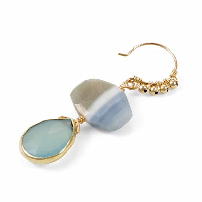 LA SOEUR LA SOEUR＜ラ スール＞バーニーズ　ニューヨーク限定ピアス （ブルーオパール×カルセドニー） NONE(0000)