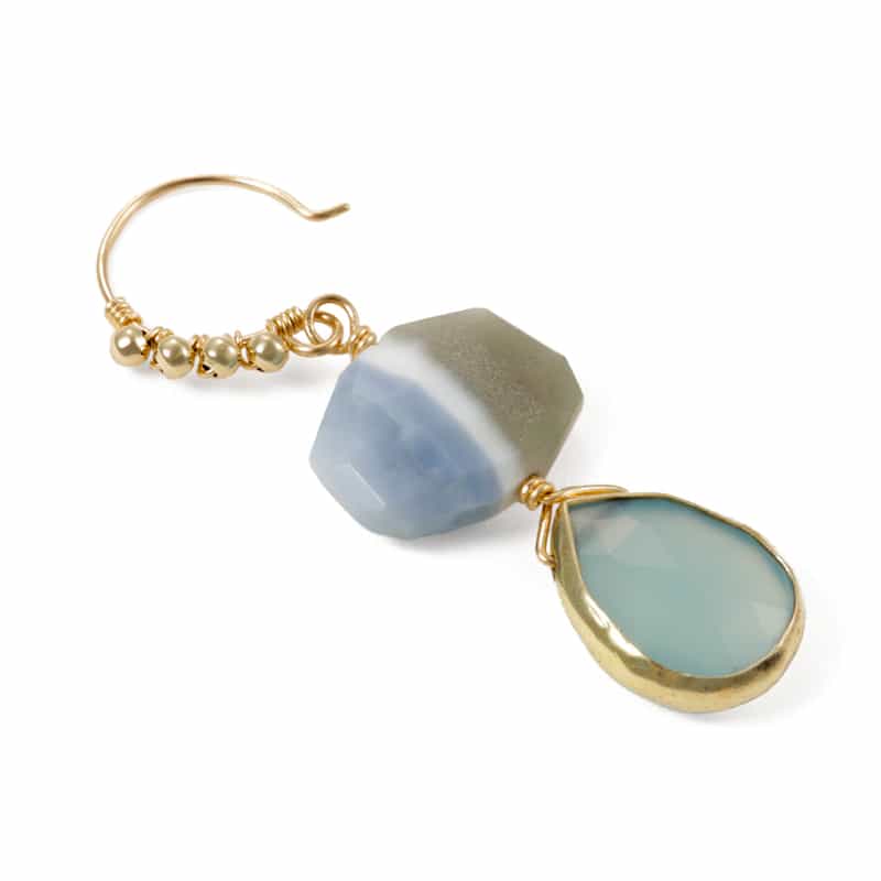 LA SOEUR LA SOEUR＜ラ スール＞バーニーズ　ニューヨーク限定ピアス （ブルーオパール×カルセドニー） NONE(0000)