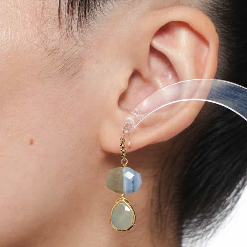 LA SOEUR LA SOEUR＜ラ スール＞バーニーズ　ニューヨーク限定ピアス （ブルーオパール×カルセドニー） NONE(0000)