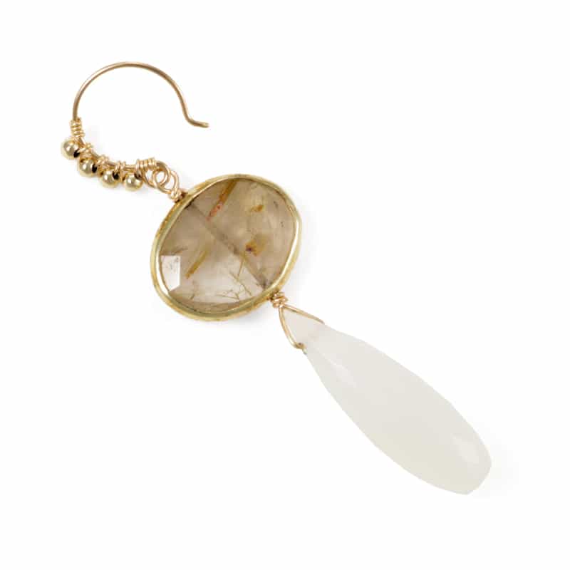 LA SOEUR LA SOEUR＜ラ スール＞バーニーズ　ニューヨーク限定ピアス （ルチルクォーツ×カルセドニー） NONE(0000)