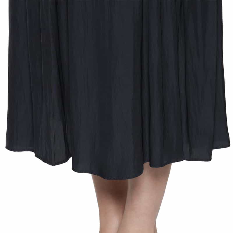 BARNEYS NEW YORK ウォッシャブル ギャザードレス NAVY