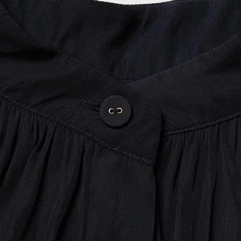 BARNEYS NEW YORK ウォッシャブル ギャザードレス NAVY