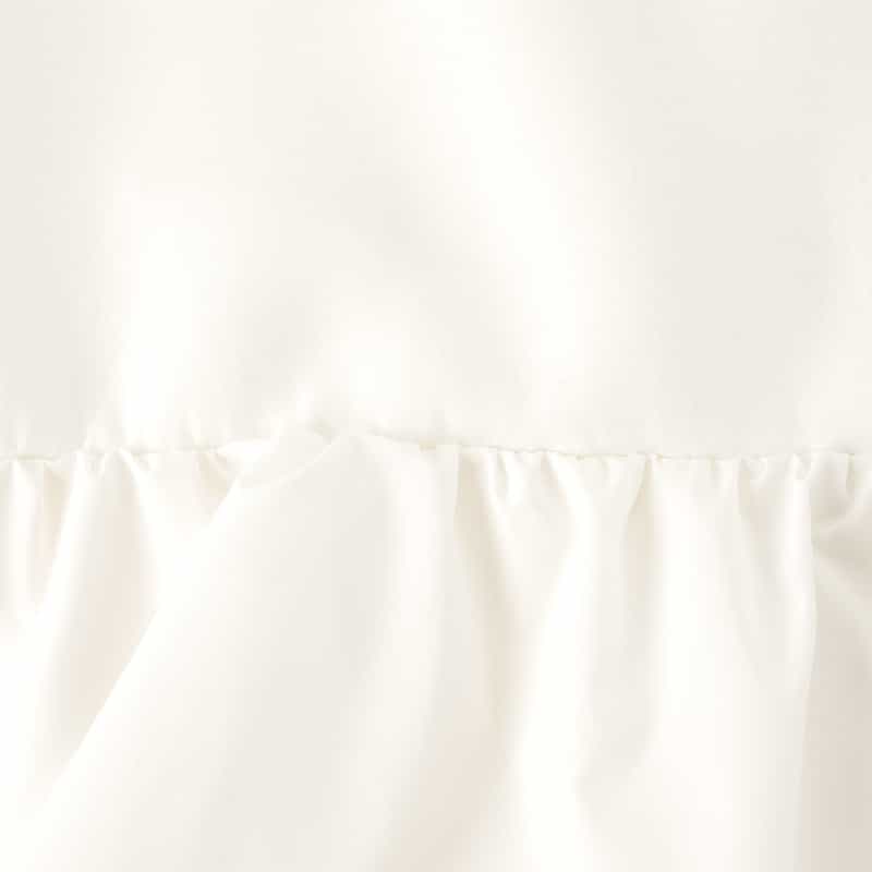 BARNEYS NEW YORK ウォッシャブル コンビネーションバックフリル ジップアップパーカ OFF WHITE