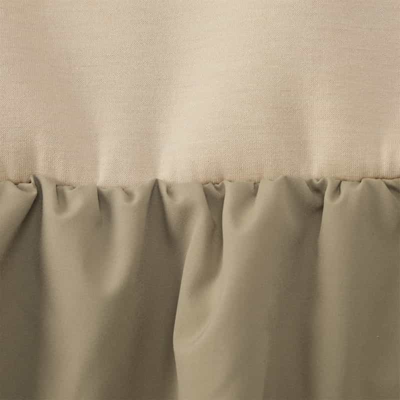 BARNEYS NEW YORK ウォッシャブル コンビネーションバックフリル ジップアップパーカ BEIGE