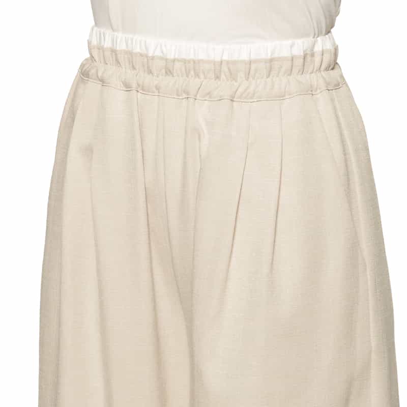 BARNEYS NEW YORK ウォッシャブル ドローストリングワイドパンツ BEIGE