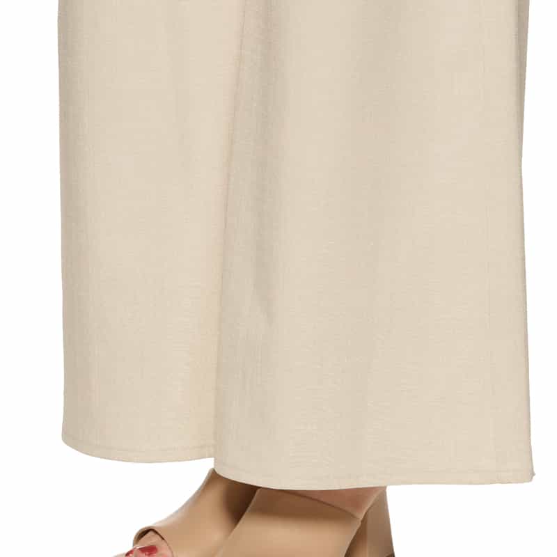 BARNEYS NEW YORK ウォッシャブル ドローストリングワイドパンツ BEIGE