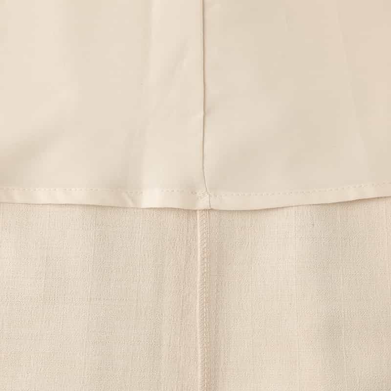 BARNEYS NEW YORK ウォッシャブル ドローストリングワイドパンツ BEIGE