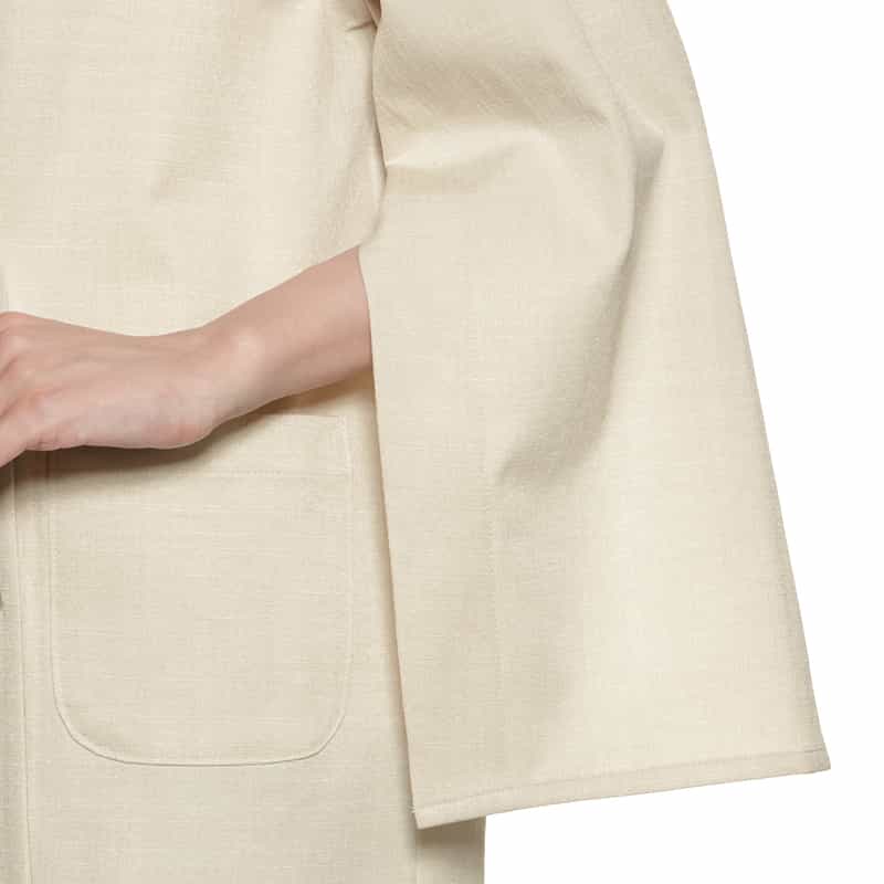 BARNEYS NEW YORK ウォッシャブル リネンライク ダブルジャケット BEIGE