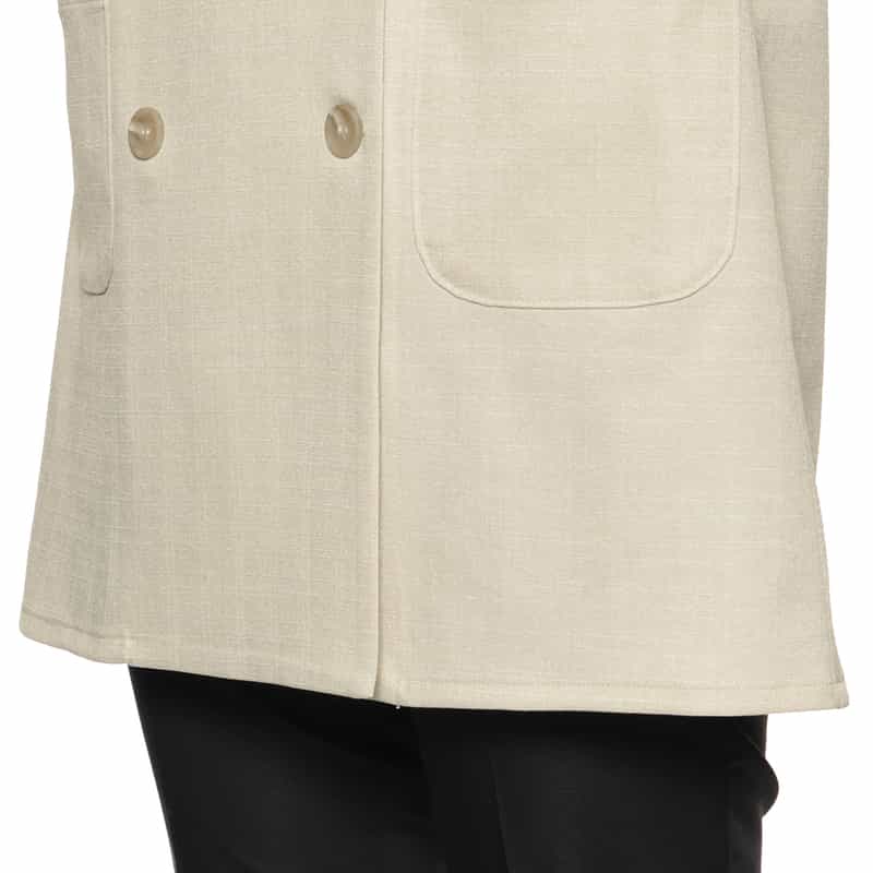 BARNEYS NEW YORK ウォッシャブル リネンライク ダブルジャケット BEIGE