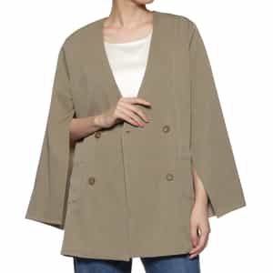 ウォッシャブル リネンライク ダブルジャケット