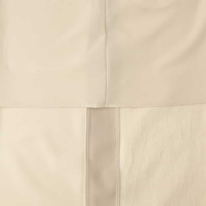 BARNEYS NEW YORK ウォッシャブル異素材コンビネーション サイドライン入りタイトスカート OFF WHITE