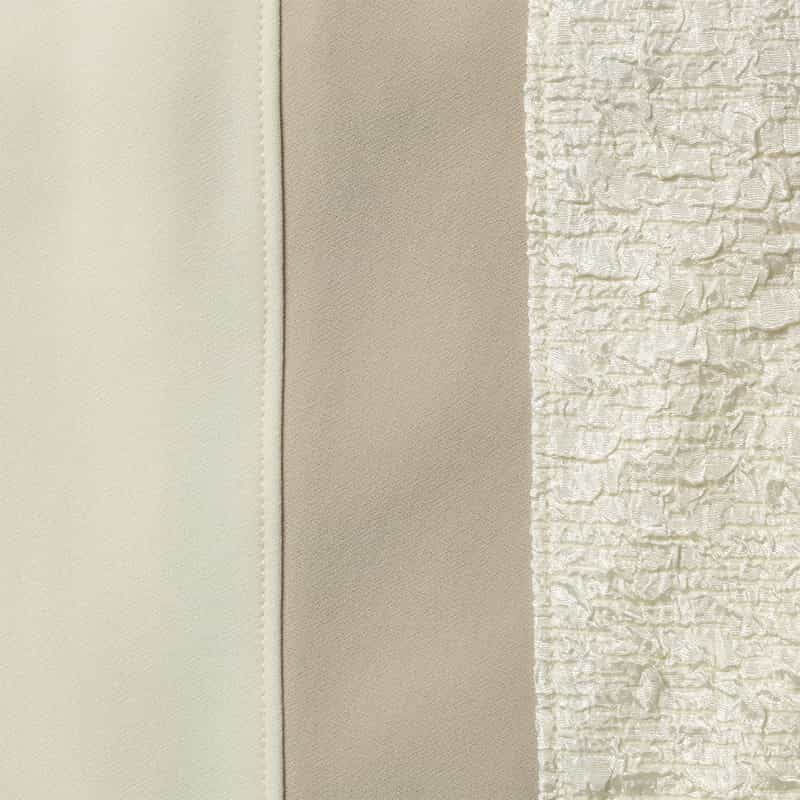 BARNEYS NEW YORK ウォッシャブル異素材コンビネーション サイドライン入りタイトスカート OFF WHITE