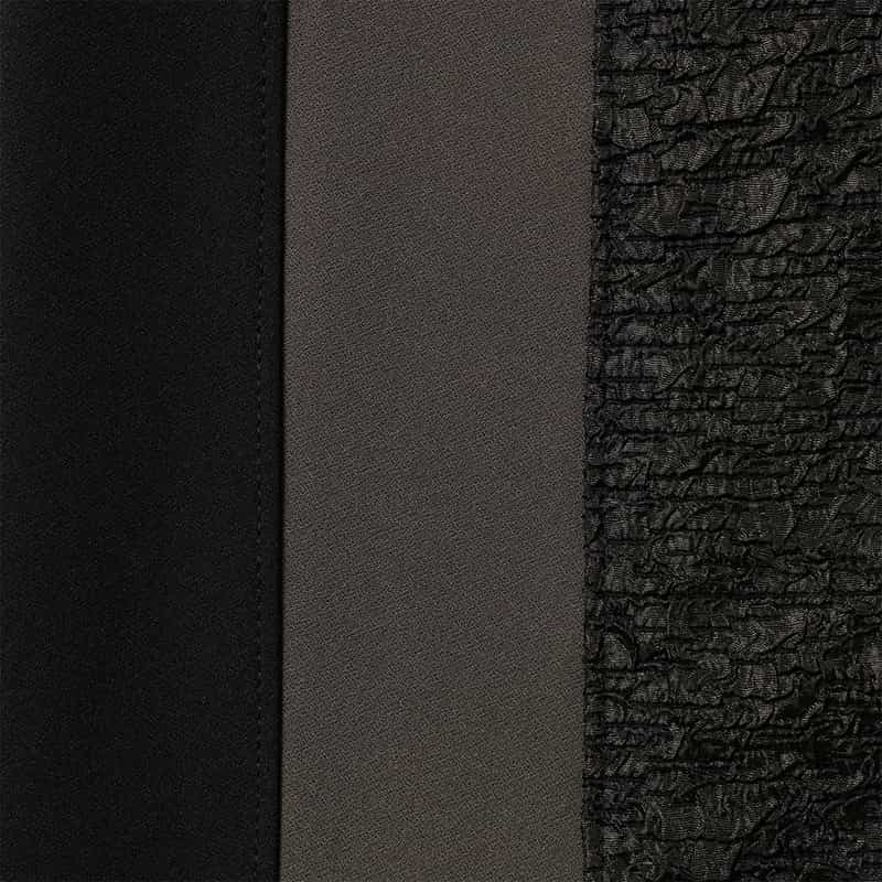 BARNEYS NEW YORK ウォッシャブル異素材コンビネーション サイドライン入りタイトスカート BLACK