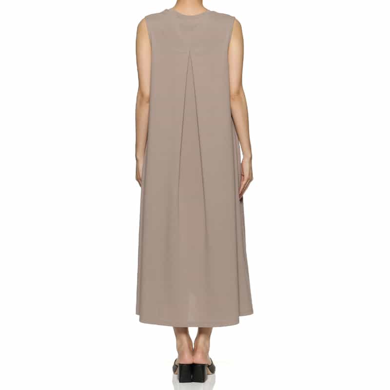 BARNEYS NEW YORK ウォッシャブル チュールコンビネーションロングドレス BEIGE