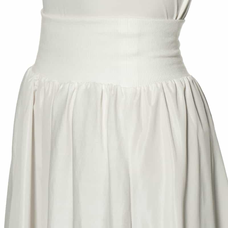 BARNEYS NEW YORK ウォッシャブル 切替ロングスカート OFF WHITE