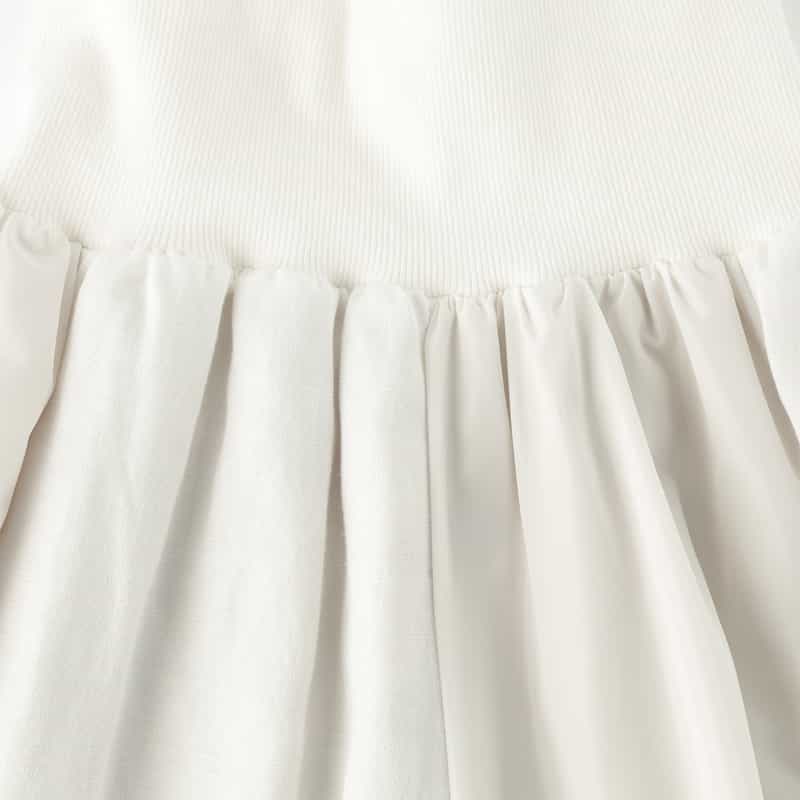 BARNEYS NEW YORK ウォッシャブル 切替ロングスカート OFF WHITE