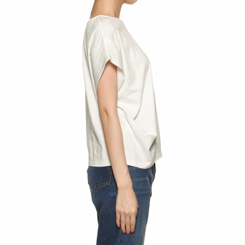 BARNEYS NEW YORK ウォッシャブル ショルダータックカットソー OFF WHITE