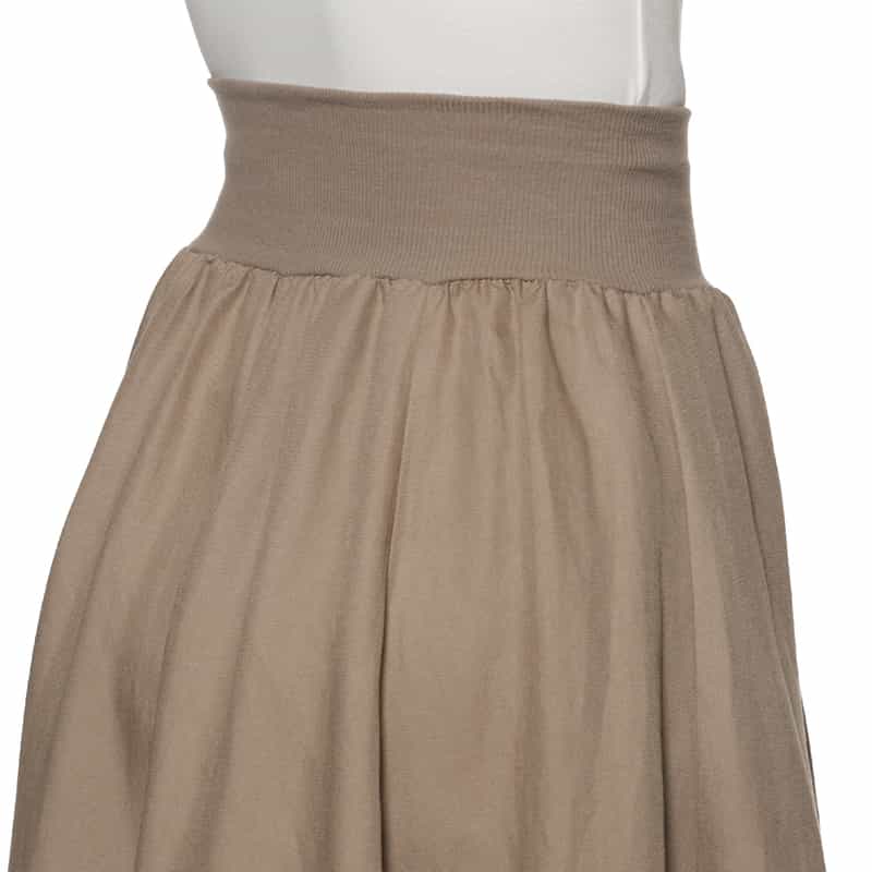 BARNEYS NEW YORK ウォッシャブル ロングスカート LIGHT BROWN