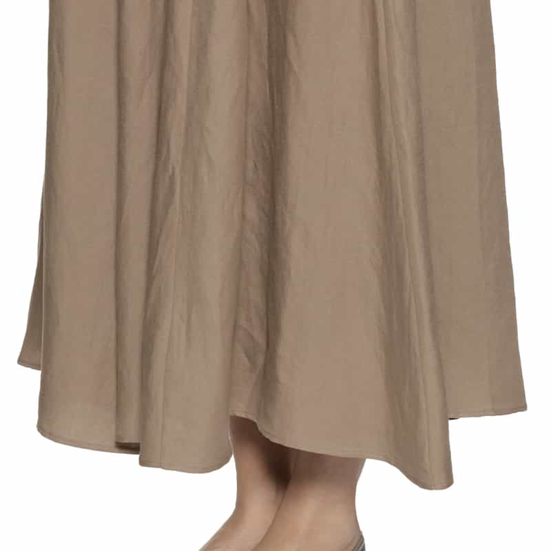 BARNEYS NEW YORK ウォッシャブル ロングスカート LIGHT BROWN