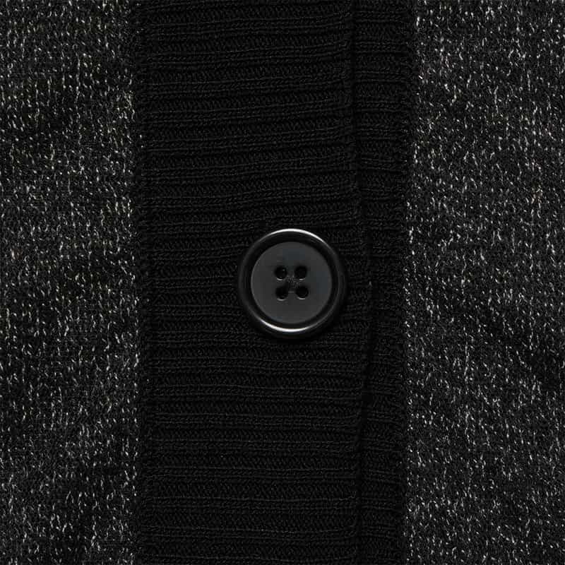 BARNEYS NEW YORK ウォッシャブル チュール素材ニットカーディガン BLACK