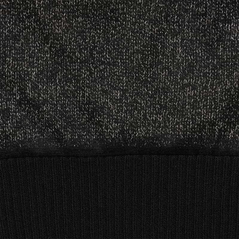 BARNEYS NEW YORK ウォッシャブル チュール素材ニットカーディガン BLACK