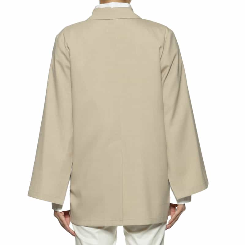 BARNEYS NEW YORK ウォッシャブル リネンライク ダブルジャケット BEIGE