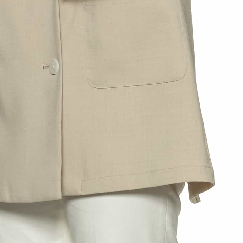 BARNEYS NEW YORK ウォッシャブル リネンライク ダブルジャケット BEIGE