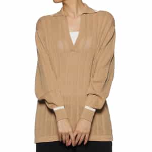 ウォッシャブル メッシュスキッパーニットプルオーバー