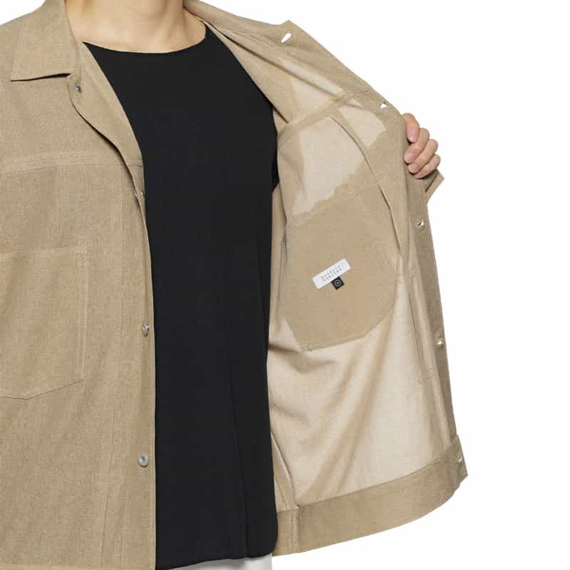 BARNEYS NEW YORK ジャージー素材ワークジャケット BEIGE