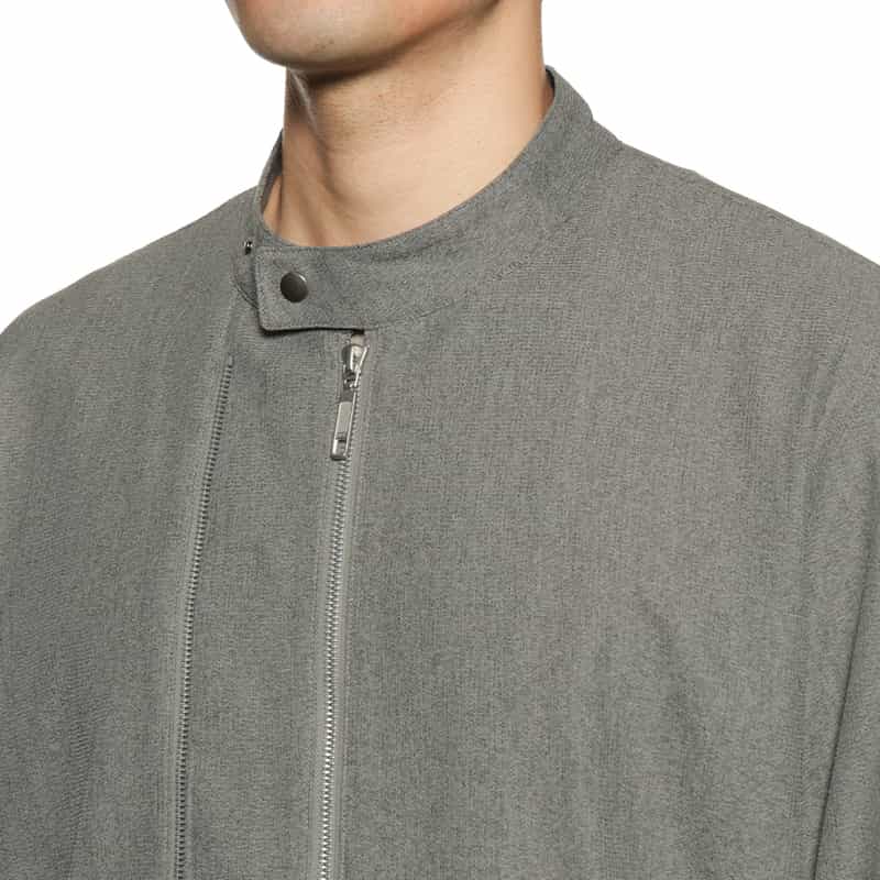 BARNEYS NEW YORK ジャージー素材ライダースジャケット GRAY