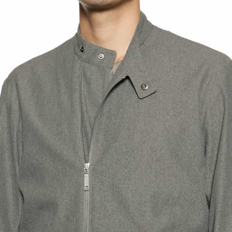 BARNEYS NEW YORK ジャージー素材ライダースジャケット GRAY