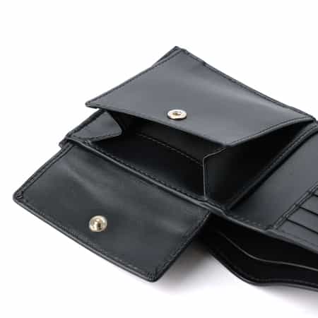 新品未使用✨SMYTHSONスマイソン　二つ折り財布 Panama 黒　レザー SMYTHSON＜スマイソン＞2つ折りウォレット