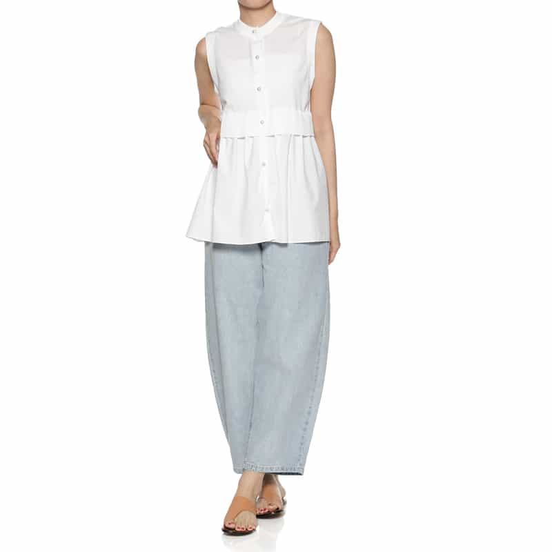 BARNEYS NEW YORK ウォッシャブル カービィデニムパンツ LIGHT BLUE