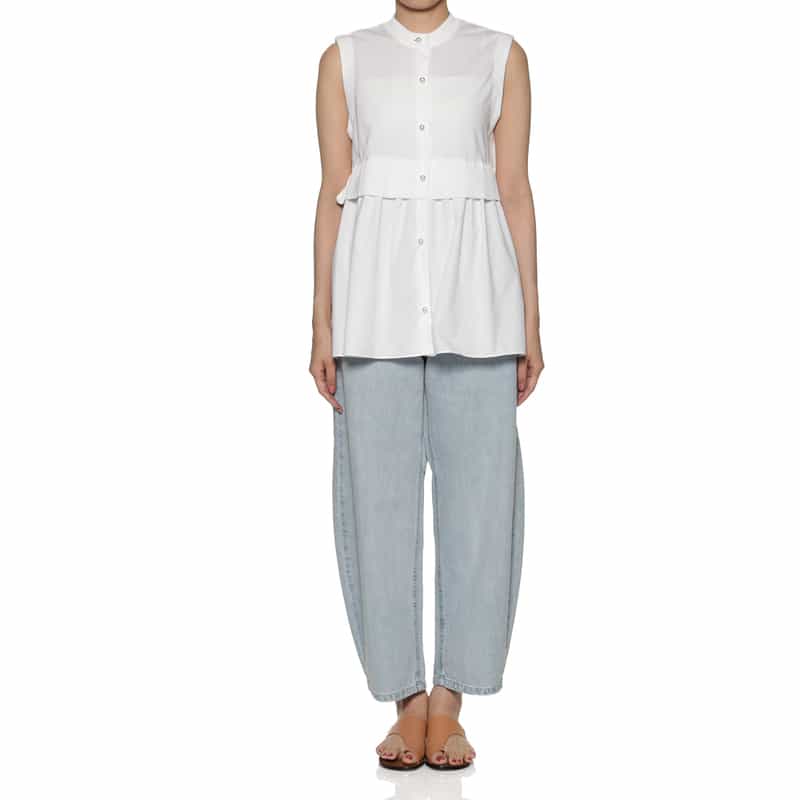 BARNEYS NEW YORK ウォッシャブル カービィデニムパンツ LIGHT BLUE