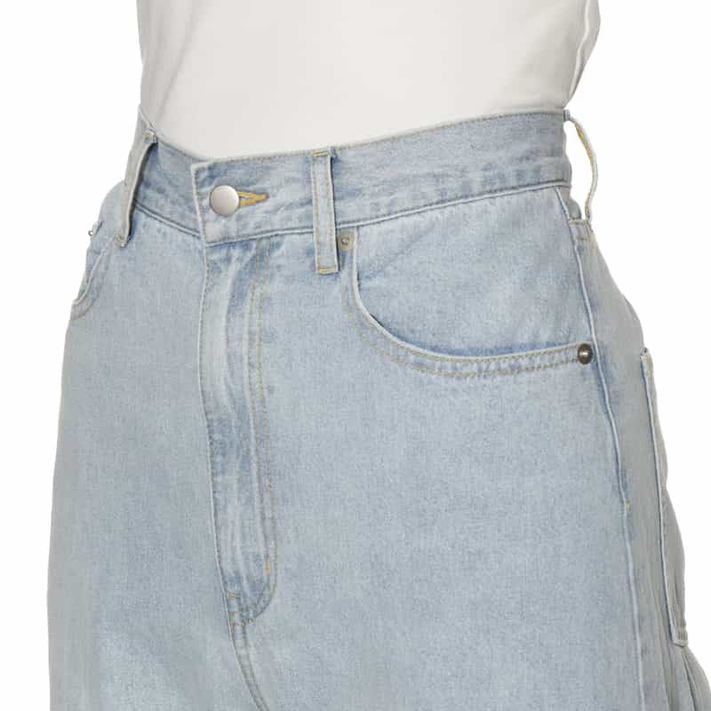 BARNEYS NEW YORK ウォッシャブル カービィデニムパンツ LIGHT BLUE