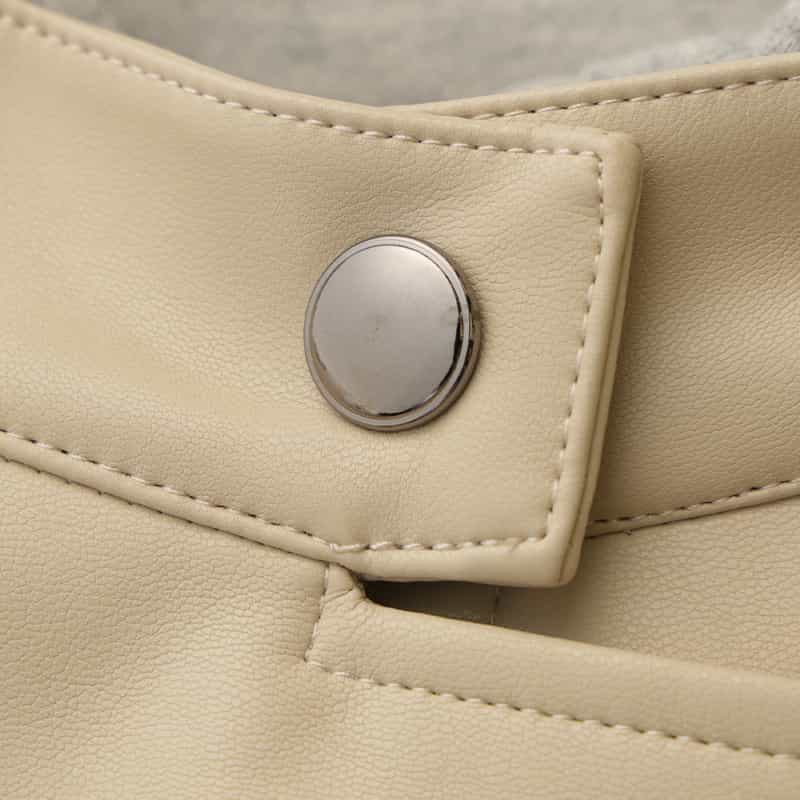 BARNEYS NEW YORK ウォッシャブル フード付きライダースジャケット IVORY