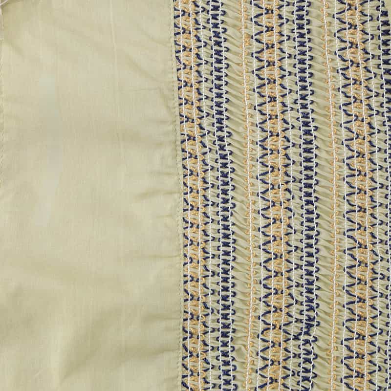 BARNEYS NEW YORK ウォッシャブル エンブロイダリースモックドレス BEIGE