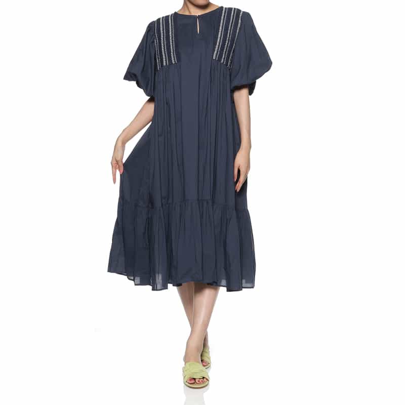 セットアップツイード×オーガンジー コンビネーションドレス