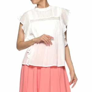 ウォッシャブル 刺繍入りブラウス